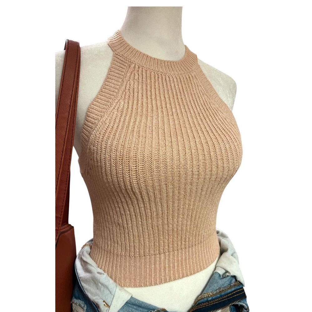 Forever 21 Ribbed Knit Halter Tank Top